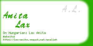 anita lax business card